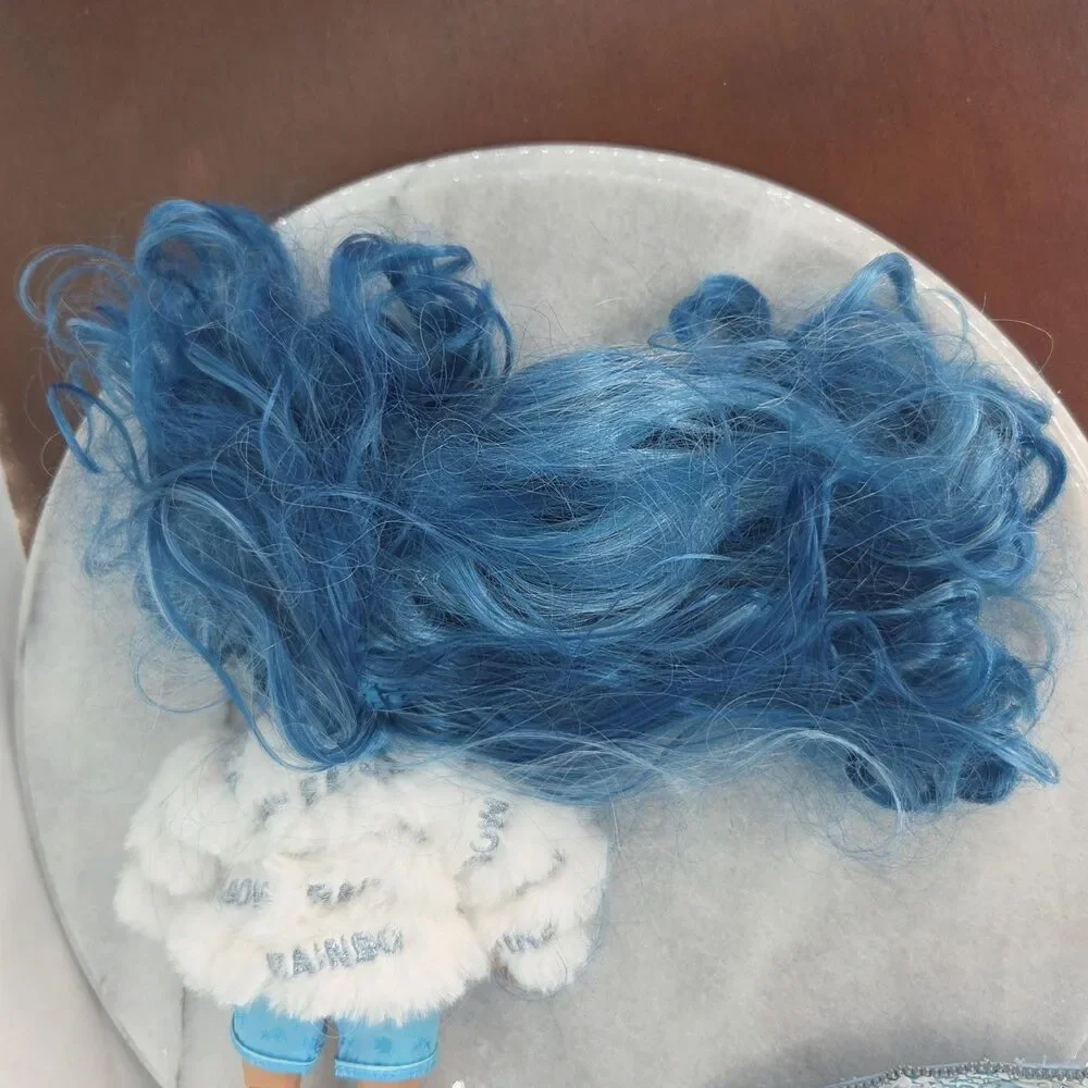 Rainbow High Skyler Blue Doll Blue Hair Pajamas Robe Slippers Faux Fur Coat